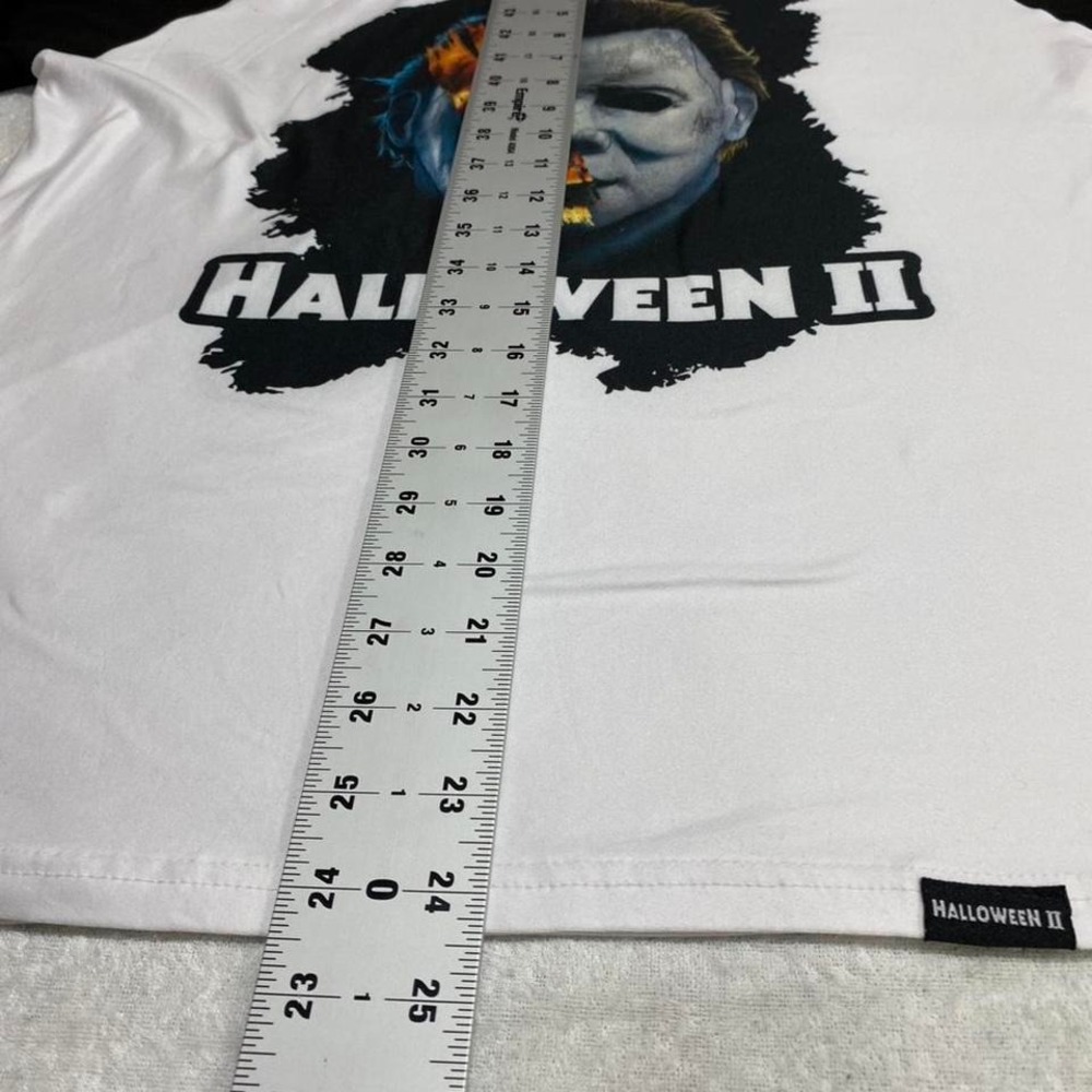 White and black Halloween II Michael Myers long sleeve shirt Men/women XL.SKU324